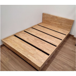 Giường ngủ cá nhân 1m4x2m gỗ khung chân sắt GSD77