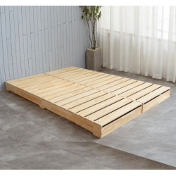 Giường hộp pallet gỗ tự nhiên cao 12cm giá rẻ GPL02
