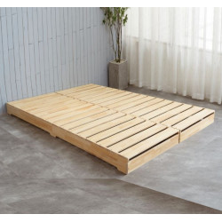 Giường hộp pallet gỗ tự nhiên 1m4x2m cao 10cm GPL03
