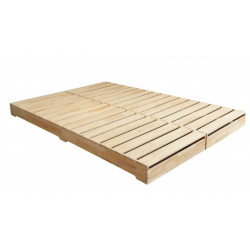 Giường đơn hộp pallet gỗ tự nhiên 1m2x2m cao 10cm GPL04