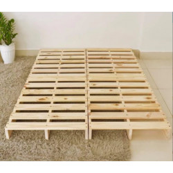 Giường ngủ pallet gỗ tự nhiên 140x200x10cm giá rẻ GPL14