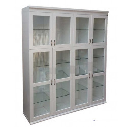 Tủ gỗ đợt cánh kính lắp đèn led trưng bày sản phẩm TK49