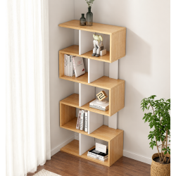 Giá kệ sách gỗ đứng ziczac trang trí đẹp hiện đại GKG05