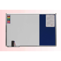 Bảng combo mặt từ trắng viết bút dạ và ghim tài liệu thông báo treo tường