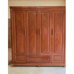 Mẫu tủ quần áo gỗ tự nhiên 4 cánh bằng gỗ hương đá giá rẻ TQA160