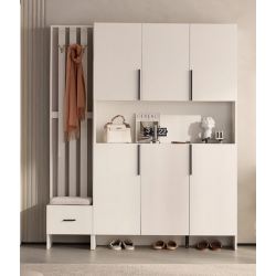 Tủ để giày dép bằng gỗ công nghiệp kết hợp giá treo đồ TUGIAY07