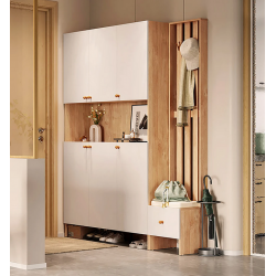 Tủ đựng giày dép gỗ CN kết hợp giá treo đồ TUGIAY08