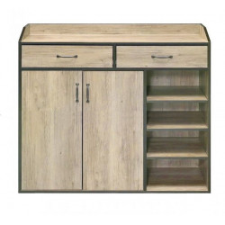 Mẫu tủ giày cánh mở ngăn kéo tiện dụng TUGIAY28