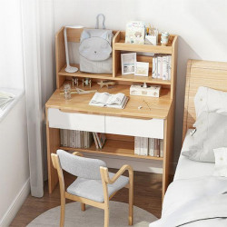 Bàn Học Cho Bé Có Giá Sách Gỗ Nhỏ Gọn BLK02