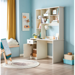 Bàn học làm việc liền giá sách đẹp BLK08