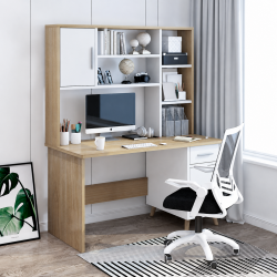 Bàn Học Liền Giá Sách Gỗ MDF Có Ngăn Kéo BLK13