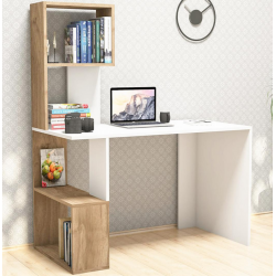 Bàn học sinh thông minh cho các bé liền kệ giá sách bằng gỗ công nghiệp BLK14