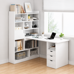 Bàn học liền giá kệ sách bằng gỗ hiện đại BLK20