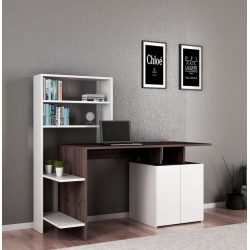 Bàn làm việc học tập có hộc tủ liền giá kệ sách BLK22