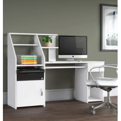 Bàn liền giá kệ sách đẹp có ngăn kéo và hộc tủ BLK31