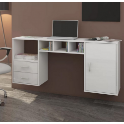 Bàn học gỗ công nghiệp treo tường có ngăn kéo và tủ chứa đồ tiện dụng BLK32