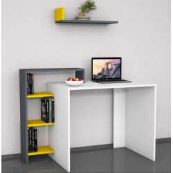 Bàn học và làm việc có giá kệ sách kiểu dáng hiện đại BLK37