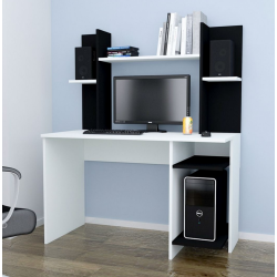 Bàn học sinh liền giá kệ sách gỗ công nghiệp đẹp mắt BLK39