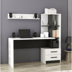 Mẫu bàn làm việc học tập có giá sách kiểu dáng hiện đại BLK42