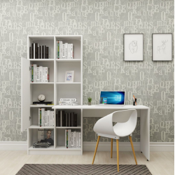 Bàn học liền tủ giá sách gỗ công nghiệp thông minh BLK43