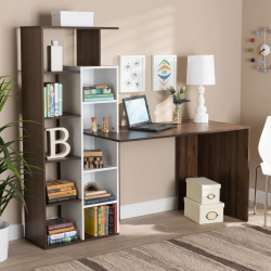 Bàn học gỗ công nghiệp liền giá kệ sách để đồ nhiều ngăn BLK60