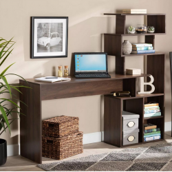 Bàn làm việc ngồi học liền giá sách kiểu dáng hiện đại BLK62