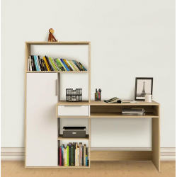 Bàn làm việc và ngồi học liền tủ giá sách gỗ công nghiệp BLK68