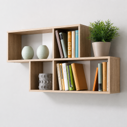 Giá kệ sách gỗ 100cm treo tường đơn giản giá rẻ KGT20