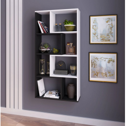 Giá kệ sách cho học sinh 8 khoang treo tường gỗ công nghiệp KGT26