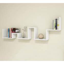 Giá kệ sách hình sóng treo tường để đồ trang trí phòng khách KGT27