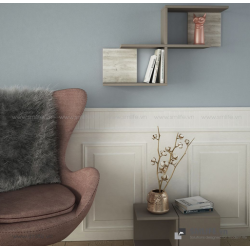 Giá kệ sách gỗ trang trí treo tường nhỏ gọn KGT28