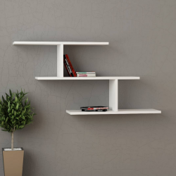 Kệ giá để sách hình bậc thang bằng gỗ treo tường đơn giản KGT29