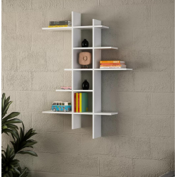 Kệ giá sách gỗ đứng hình dấu thăng treo tường trang trí giá rẻ KGT30