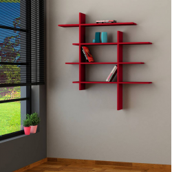 Giá kệ đỡ sách hình dấu thăng nhỏ gọn treo tường phong cách hiện đại KGT32