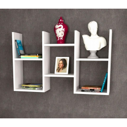 Mẫu giá kệ sách gỗ treo tường chữ U cho học sinh KGT35