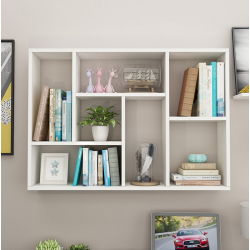 Giá kệ sách treo tường cho học sinh bằng gỗ đẹp mắt KGT37