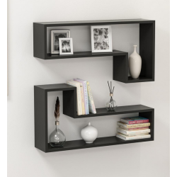 Kệ giá sách chữ L treo tường đẹp bằng gỗ công nghiệp KGT41