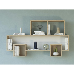 Giá kệ sách cho bé hình ô tô để đồ trang trí treo tường bằng gỗ KGT42