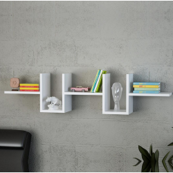 Kệ giá gỗ đỡ sách treo tường chữ U nhỏ gọn đẹp mắt KGT44