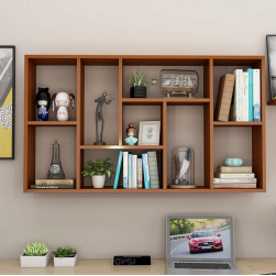 Giá kệ sách gỗ nhiều khoang treo tường giá rẻ cho học sinh sinh viên KGT47