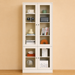 Tủ sách gỗ MDF cánh kính KGĐ19 cao 200cm rộng 79cm