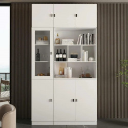 Tủ kệ gỗ trang trí để sách và đồ trưng bày phòng khách đẹp KGĐ22