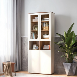 Tủ kệ gỗ công nghiệp để sách tài liệu trưng bày phòng khách đẹp KGĐ39