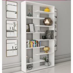 Kệ giá sách gỗ để sàn trang trí phòng khách thiết kế đẹp KGĐ43