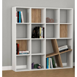 Giá kệ để sách vở tài liệu bằng gỗ 16 ô kiểu dáng đơn giản KGĐ63