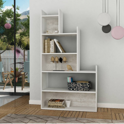 Mẫu giá kệ gỗ đứng để sách kiểu bậc thang cho học sinh KGĐ71