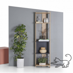 Giá kệ gỗ đứng 4 tầng trưng bày phòng khách giá rẻ KGĐ72