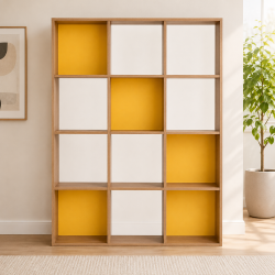 Giá kệ sách gỗ MDF KGĐ74 12 ô trang trí rộng 120cm cao 160cm