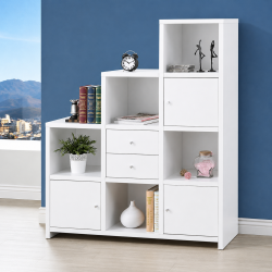 Tủ kệ sách gỗ MDF KGD91 3 tầng ô vuông rộng 120cm