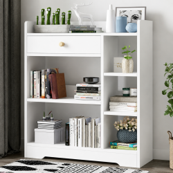 Tủ sách gỗ MDF có ngăn kéo KGĐ102 rộng 70cm cho học sinh